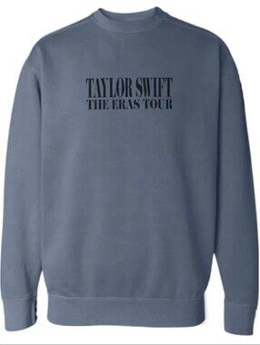 Taylor Swift The Eras Tour Blue Crewneck Sweatshirt Size Medium